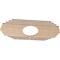 Ekena Millwork Chrysler Wood Fretwork Pierced Ceiling Medallion, Alder, 38"W x 19"H x 10"ID x 3/8"T CMWP38X19X0375CSAL - alternate 4